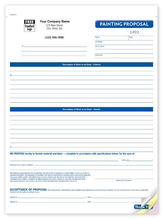 Painting Proposal Forms