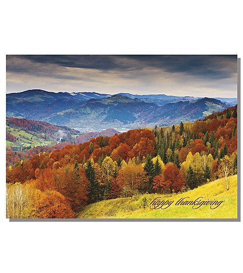 Glorious View! Mountain Top Thanksgiving Card