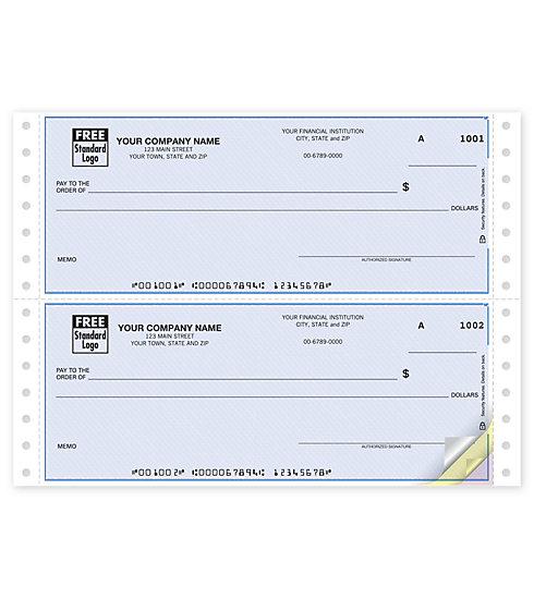 Continuous 3 1/2" Multi-Purpose Check, Lined
