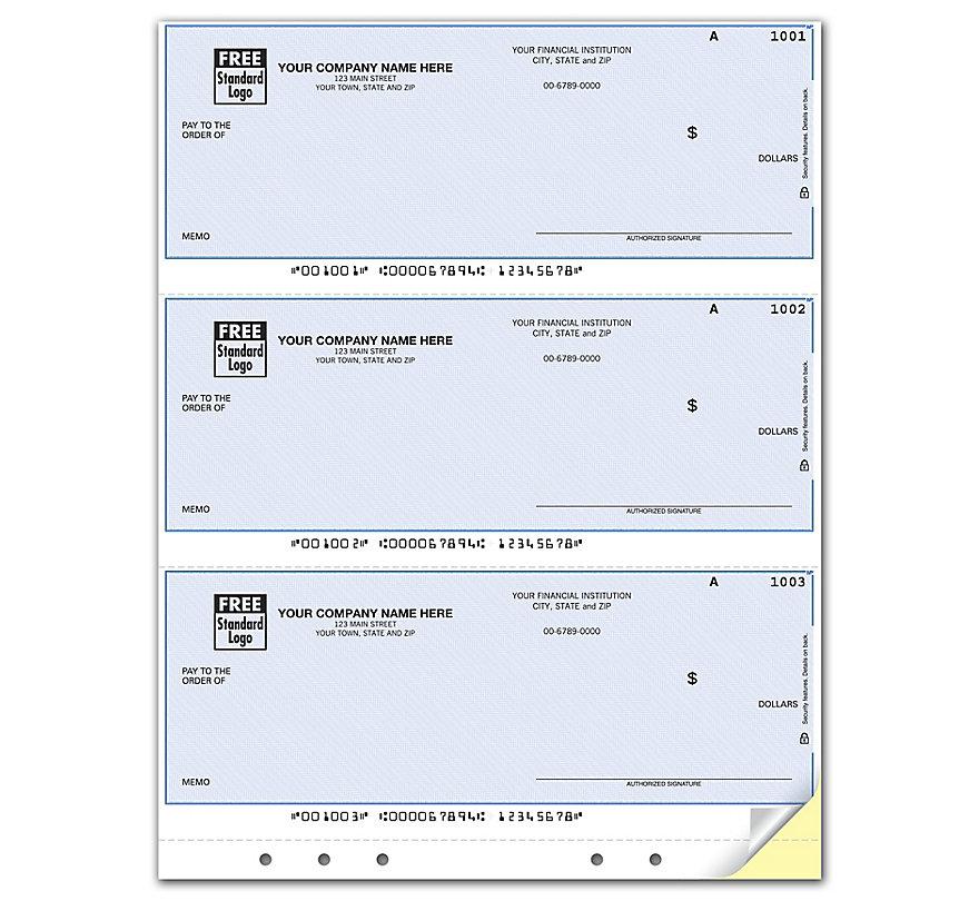 Laser 3 UP Multi Purpose Check Unlined Hole Punched