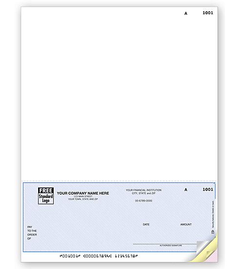 Laser Bottom Multi-Purpose Check, 7.5" Voucher
