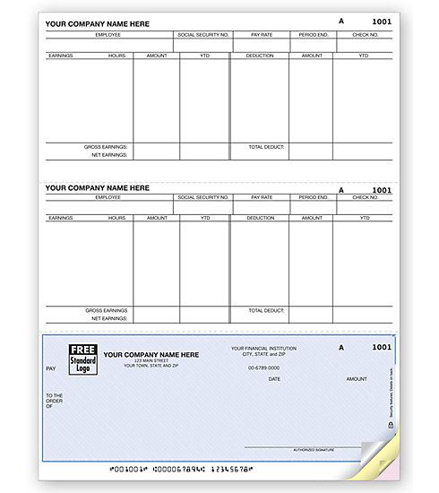 Laser Bottom Payroll Check
