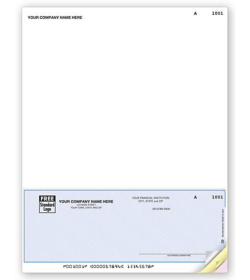 Laser Bottom Payroll Check, 7.5" Voucher