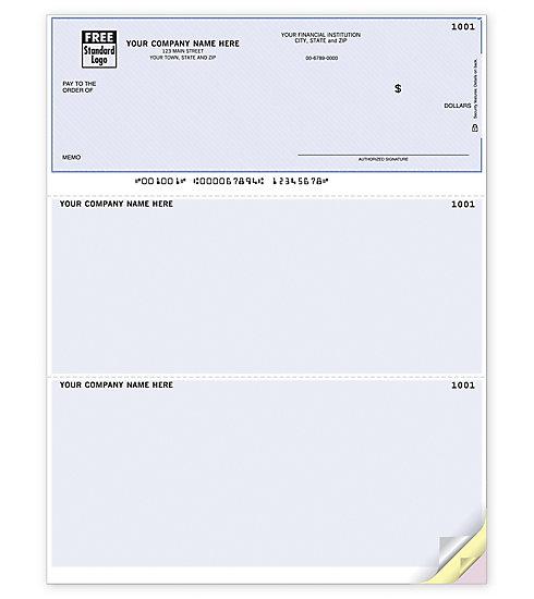 Unlined Laser Check, Microsoft Office Accounting Compatible