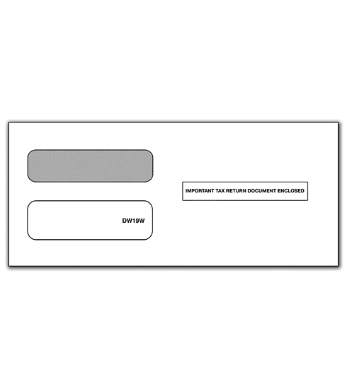 1099 Double Window Envelope Wide For 3-Up 1099s, Gummed