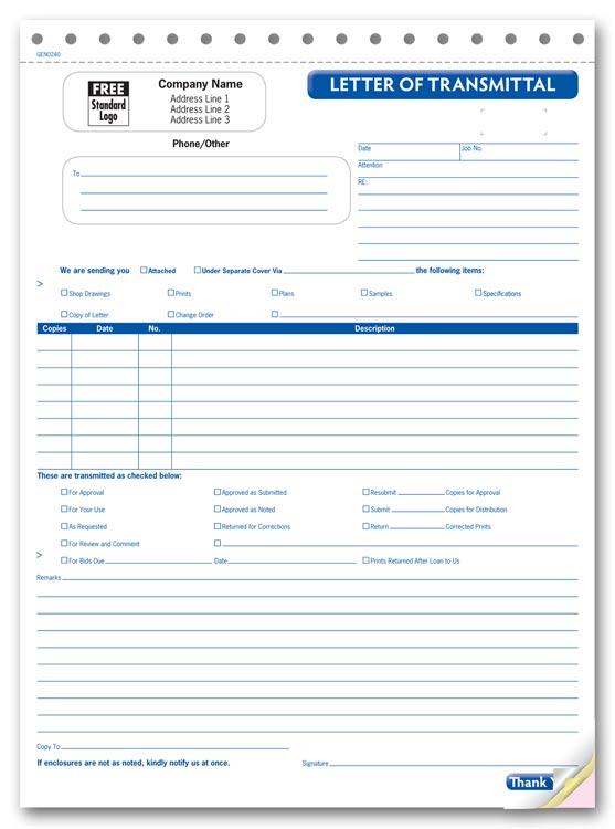 Letters of Transmittal