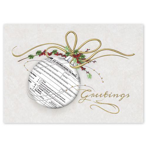 Tidings Due Accountant Holiday Cards