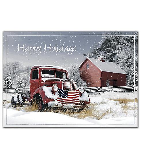 Rustic Glory Patriotic Holiday Cards