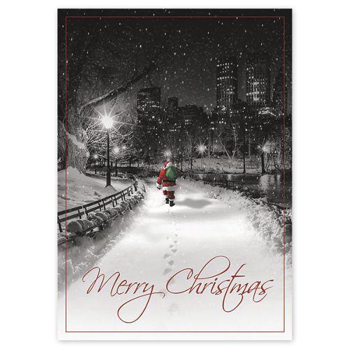 Midnight Santa Christmas Cards