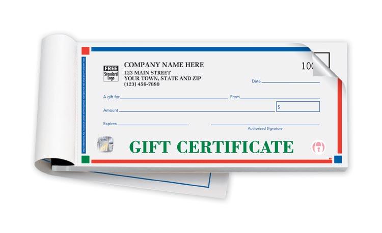 High Security Colored Printable Gift Certificates