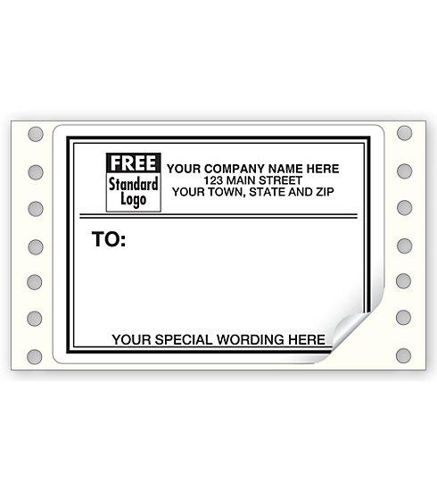 Mailing Labels, Continuous, White W/ Black Borders