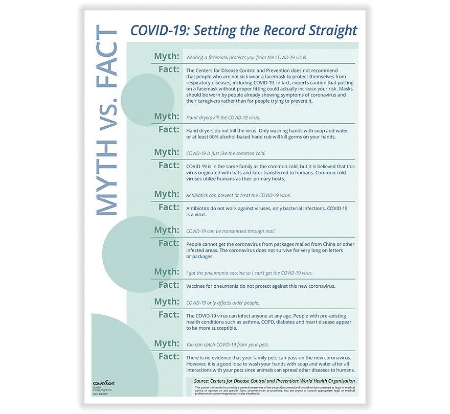 Coronavirus Fact Vs Myth - Poster