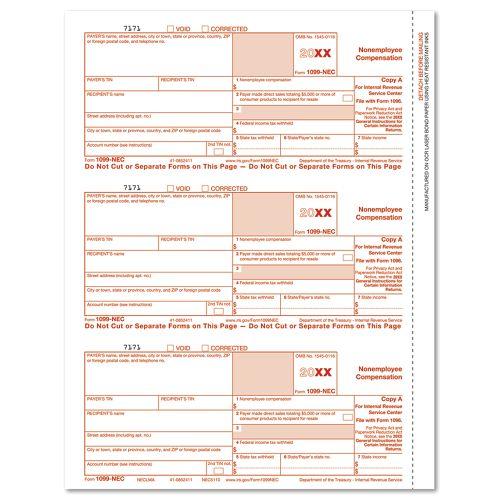 Laser 1099-NEC Federal Copy A