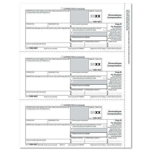 Bulk Laser 1099 NEC Federal Copy B