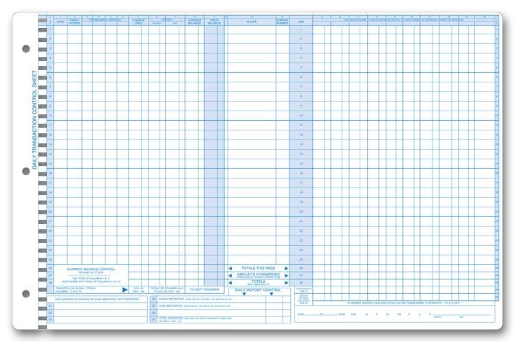 Daily Control Sheets, Pegmaster, Check Cash