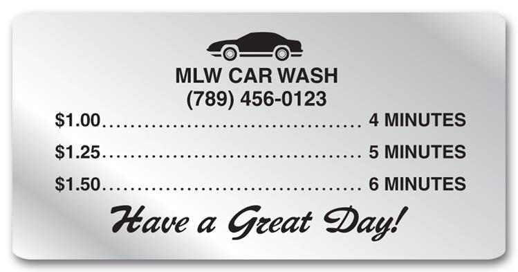 Personalized Price List Poly Label