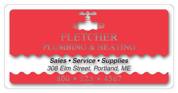 Rectangle Red Company Address Poly Label