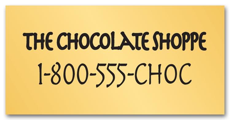 Square Corner Business Contact Poly Labels