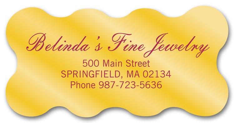 Scallop Business Address Poly Label