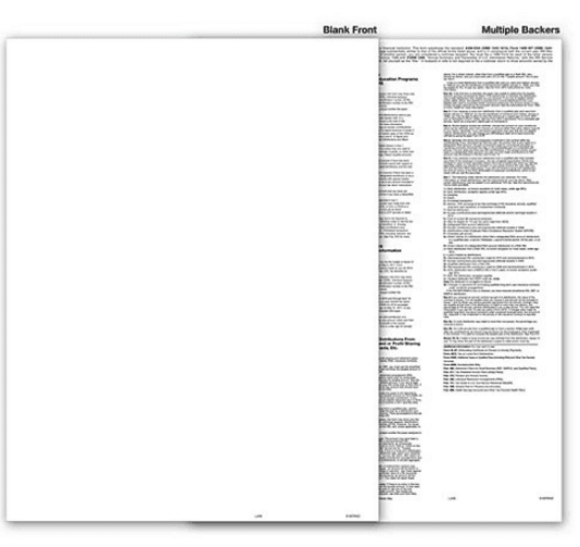 Laser 1099 BLANK with Multiple Backers