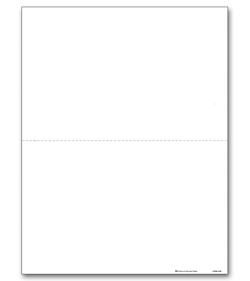 2-Up Blank Laser 1099-MISC Income with Backer, Bulk