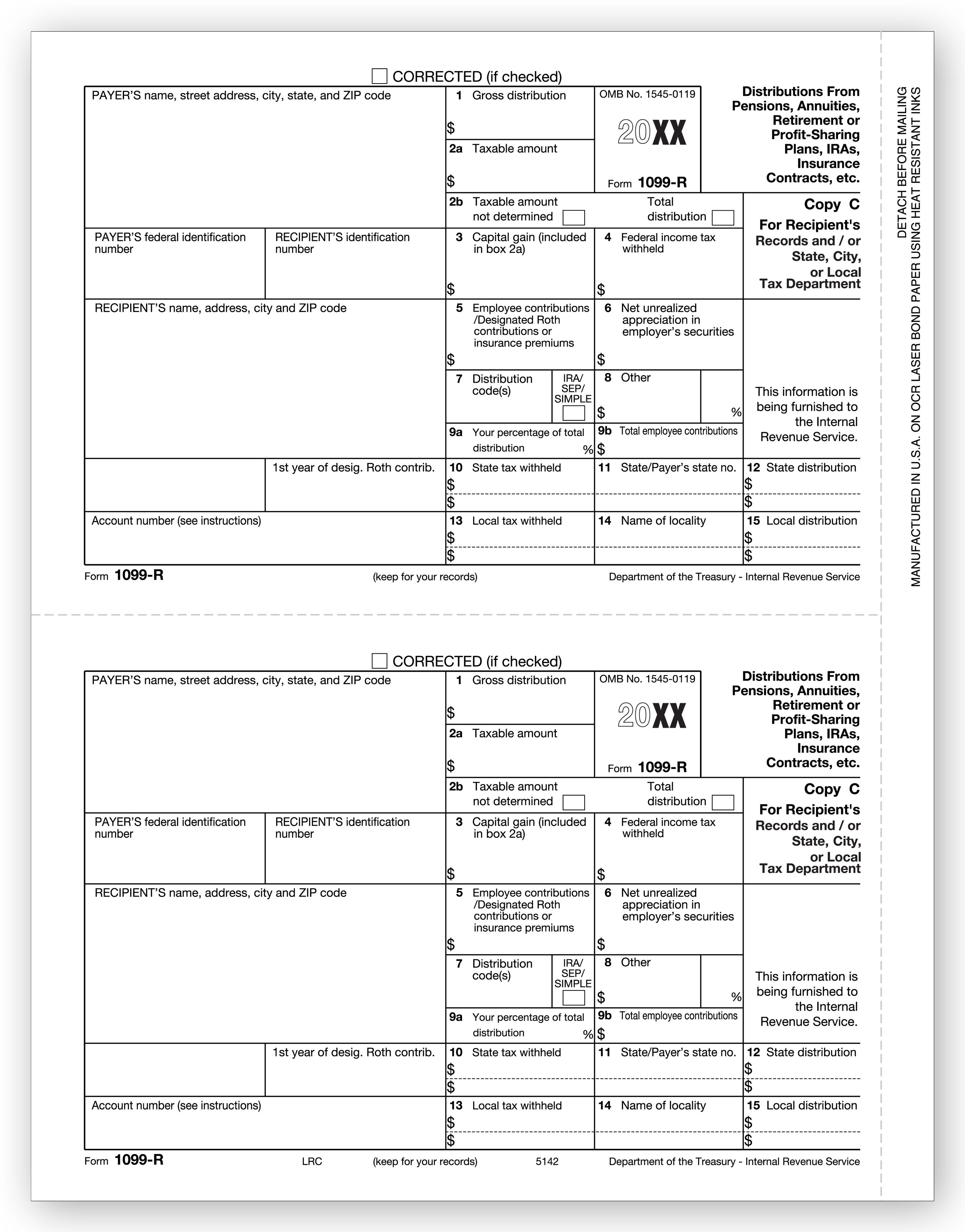 Laser 1099 R, Copy C, Bulk
