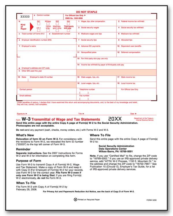LASER W3 TRANSMITTAL 25 PK