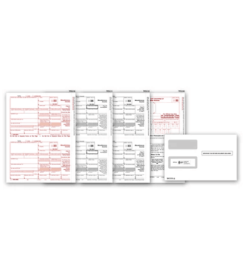Laser 1099-MISC Income Set & Envelope Kit, 3-part