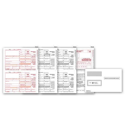 1099-MISC 4 Part Income Tax Form with Envelope