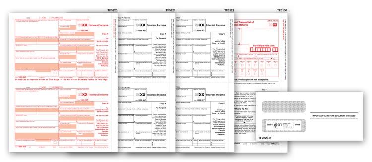 Laser 1099 INT Income Set & Envelope Kit, 4 part
