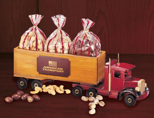 TR3344 , SAVE 25% - Classic Eighteen Wheeler with Chocolate Almonds, Cashews & Pistachios