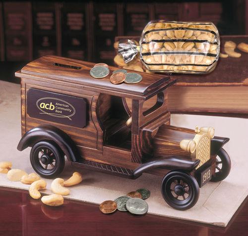 TR8202 , 1913 Armored Car Bank with Extra Fancy Jumbo Cashews