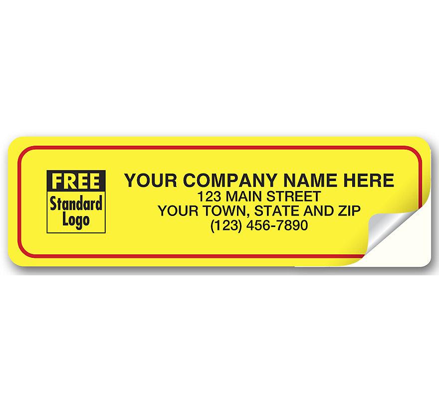 Weather-Resistant Labels, Laminated Vinyl, Yellow