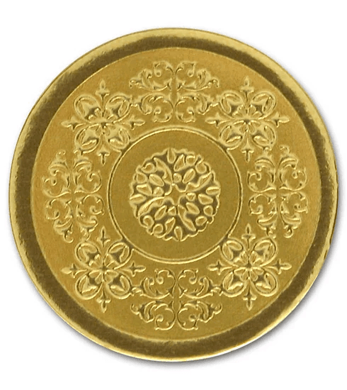 Round Gold Medallion Envelope Seal
