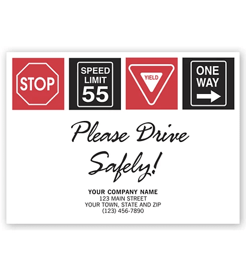 Promotional Drive Safely with Signs Floor Mat