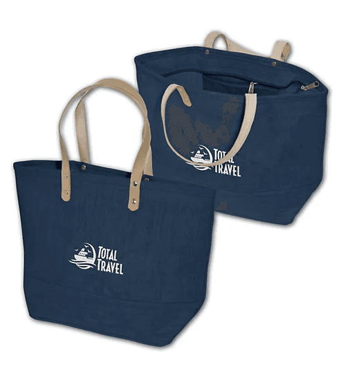 Branded Hamptons Jute Tote