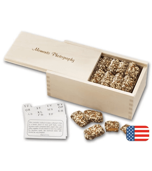 Branded Toffee Filled Wooden Collector's Box