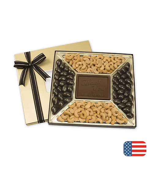 Personalized Chocolate Covered Almonds & Cashews w/ Milk Chocolate
