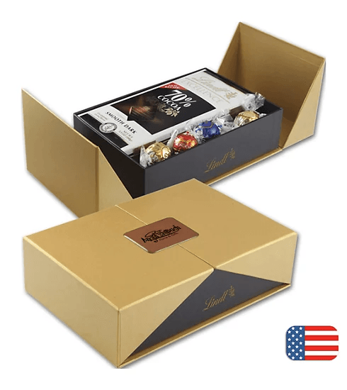 Personalized Golden Box of Lindt Sweets