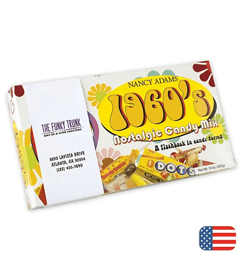 Branded 1960s Nostalgic Candy Box