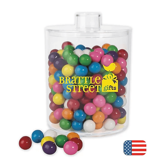 Professional Acrylic Cylinder Jar with Gum Balls