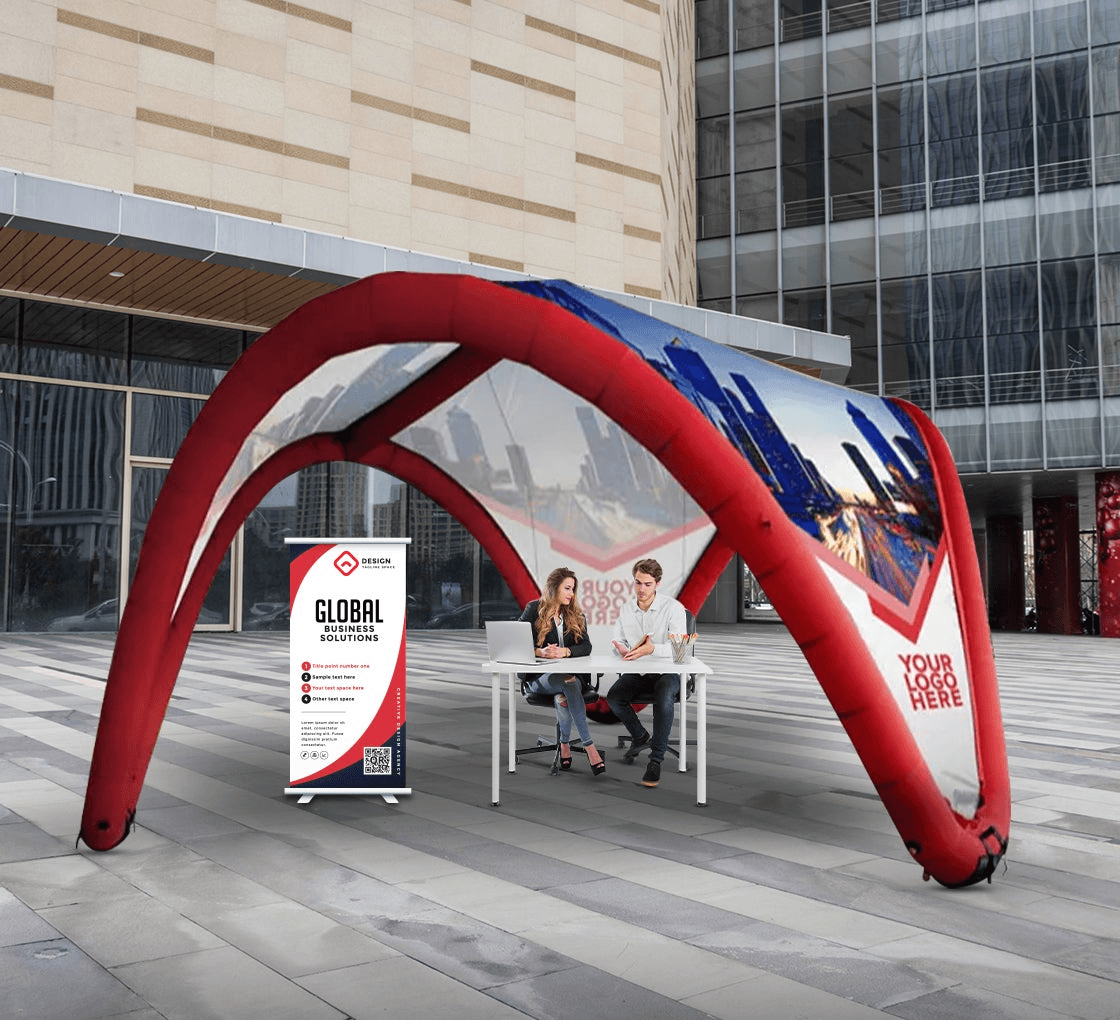 Custom Printed Inflatable Dome Tent - Design 2