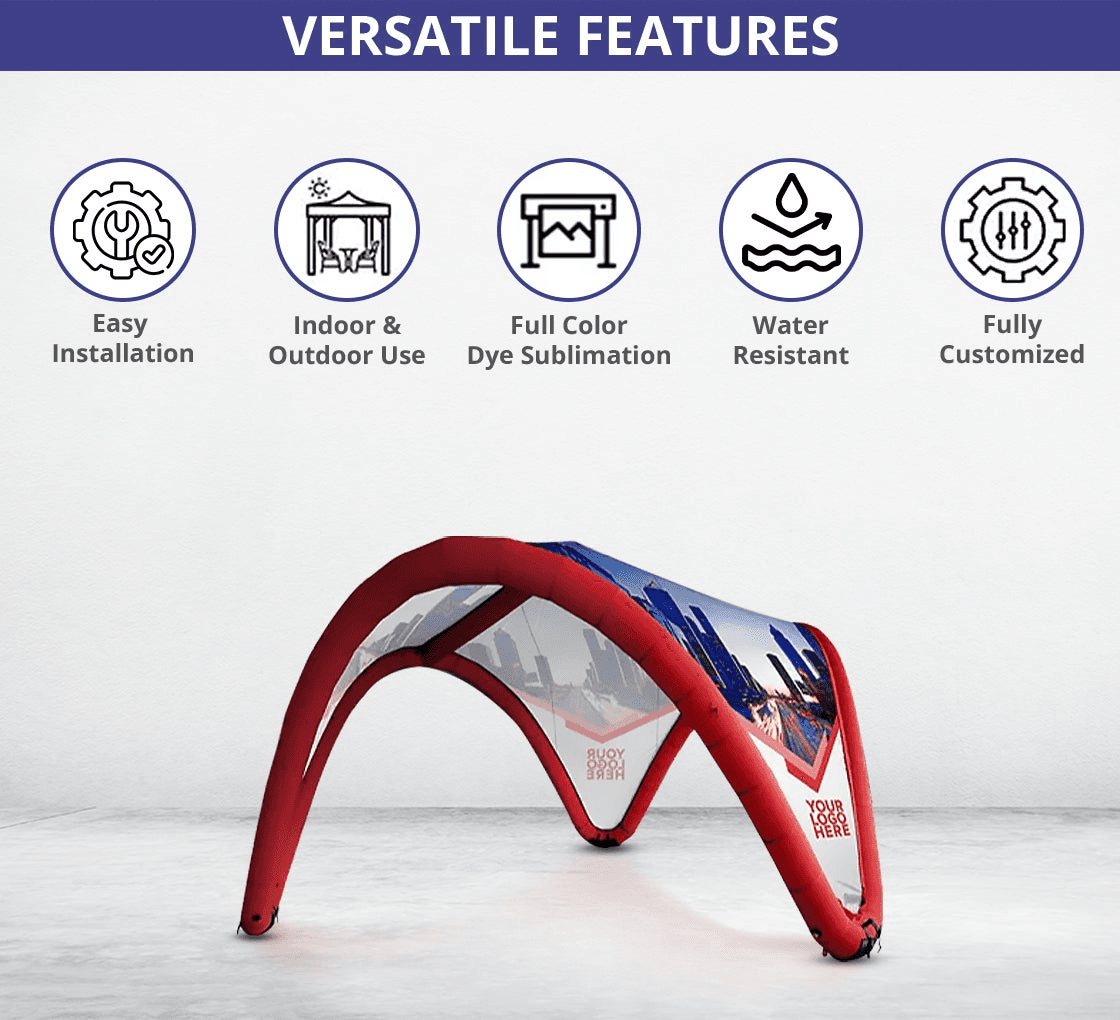 Custom Printed Inflatable Dome Tent - Design 2