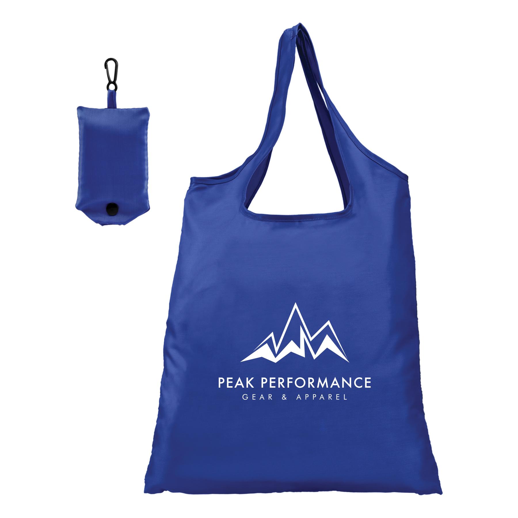 Santorini Foldaway Shopping Tote Bag - 210D Polyester