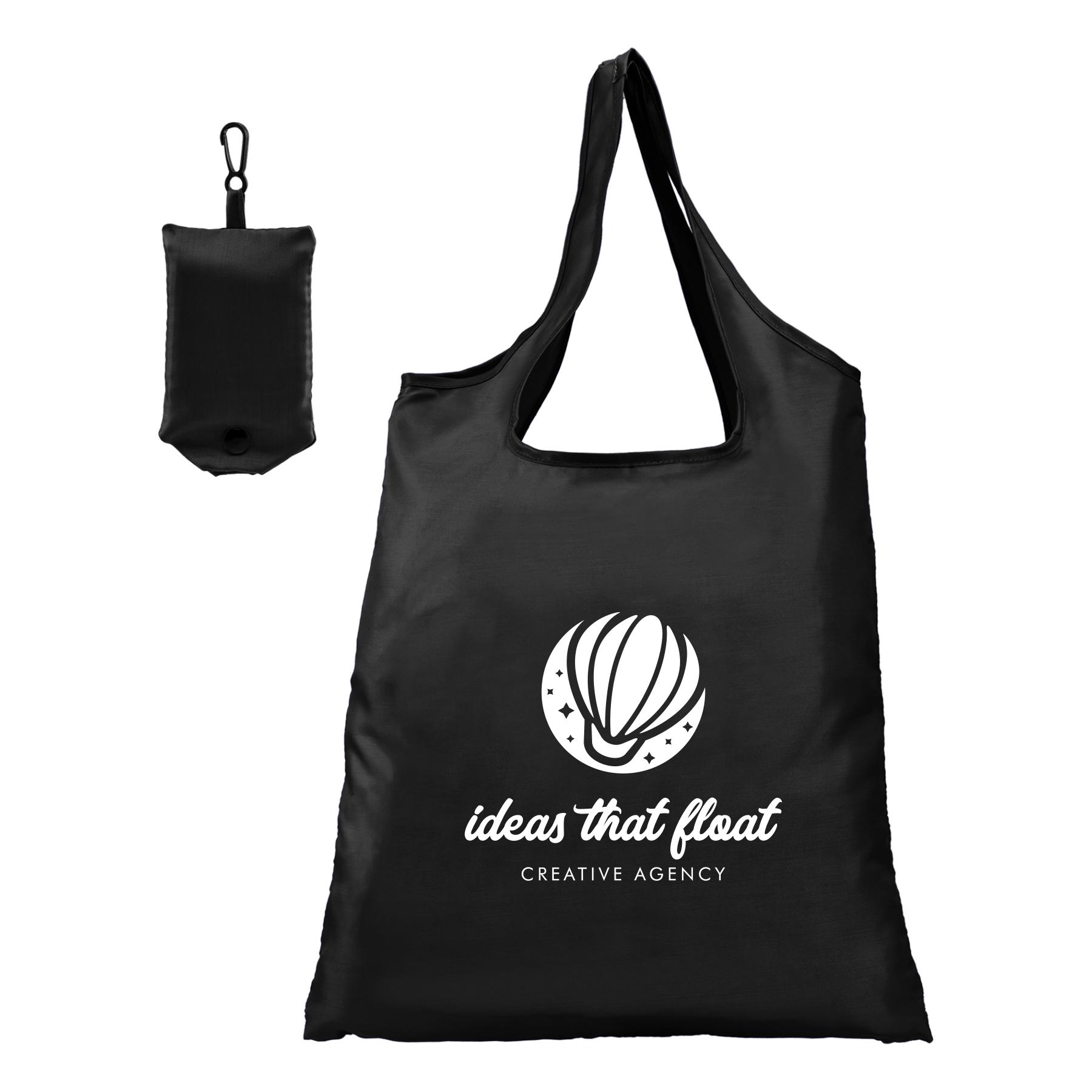 Santorini Foldaway Shopping Tote Bag - 210D Polyester