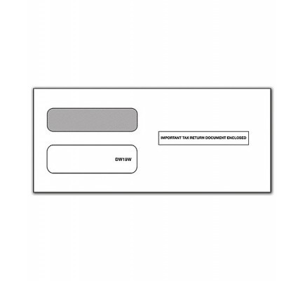 1099 Double Window Wide Envelope for 3 Up 1099s, Self Seal 