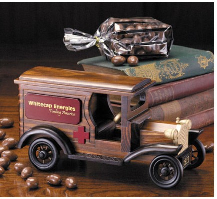 1913 Vintage Ambulance with Milk Chocolate Covered Almonds  (TR9924) - Vehicle Food Gifts  - Promotional Food Gifts  