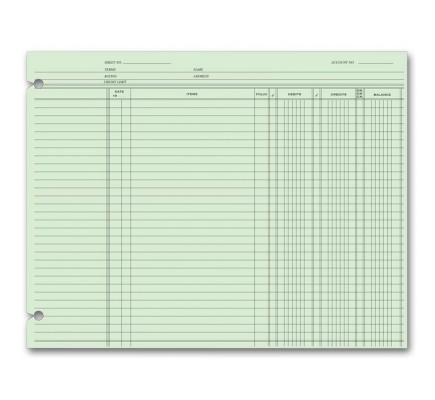 Accounting Ledger Sheets - End Balance 