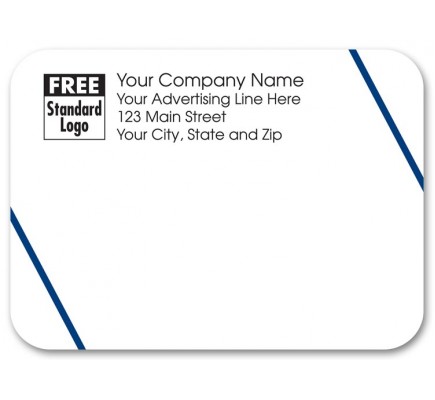 Angled Navy Mailing Labels 