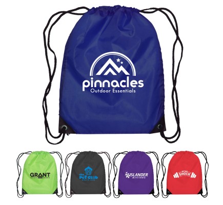 Broadway Drawstring Backpack - 210D Polyester 